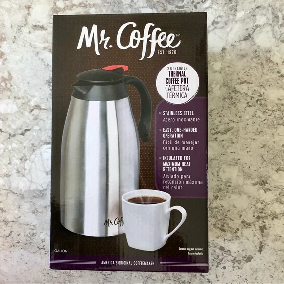 Coffee Kitchen Mr Coffee 2qt Thermal Coffee Pot Stainless